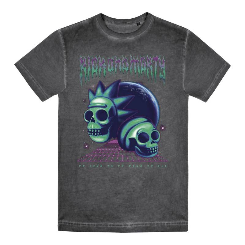 Tshirt Gewaschen Herren Schwarz L von Rick And Morty