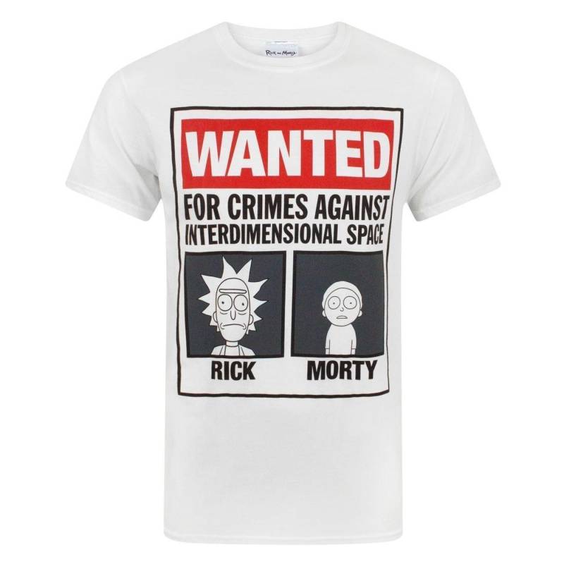 Tshirt Herren Weiss M von Rick And Morty