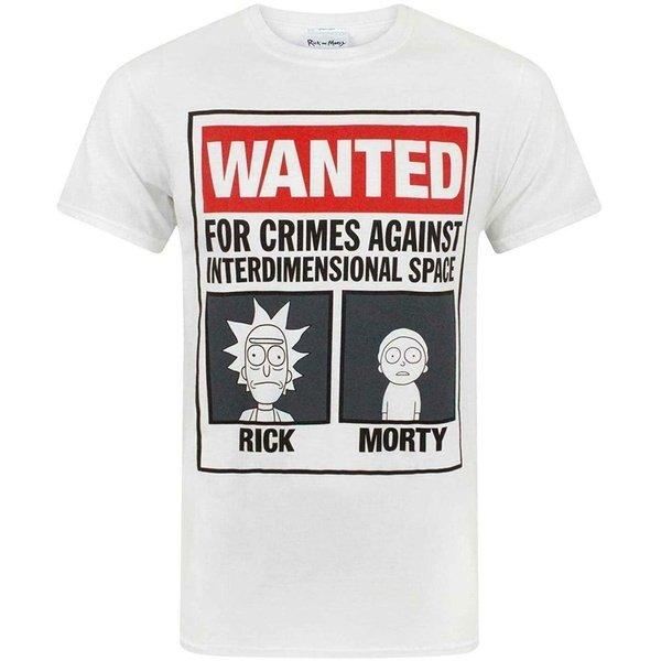 Tshirt Wanted Herren Weiss M von Rick And Morty