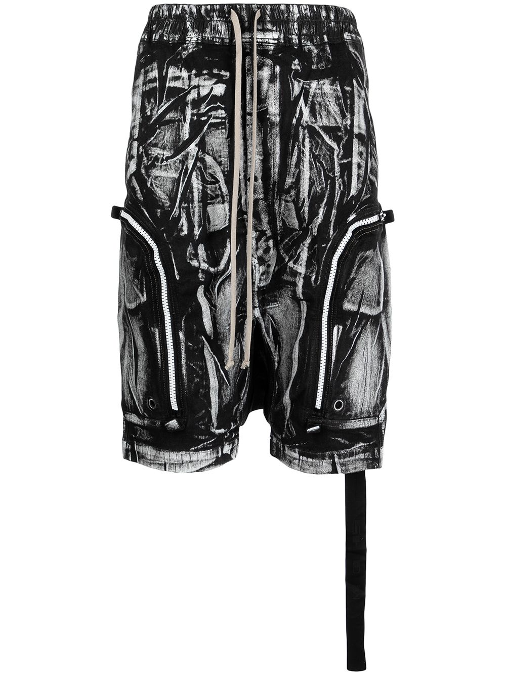 Rick Owens DRKSHDW Bauhaus printed shorts - Black von Rick Owens DRKSHDW