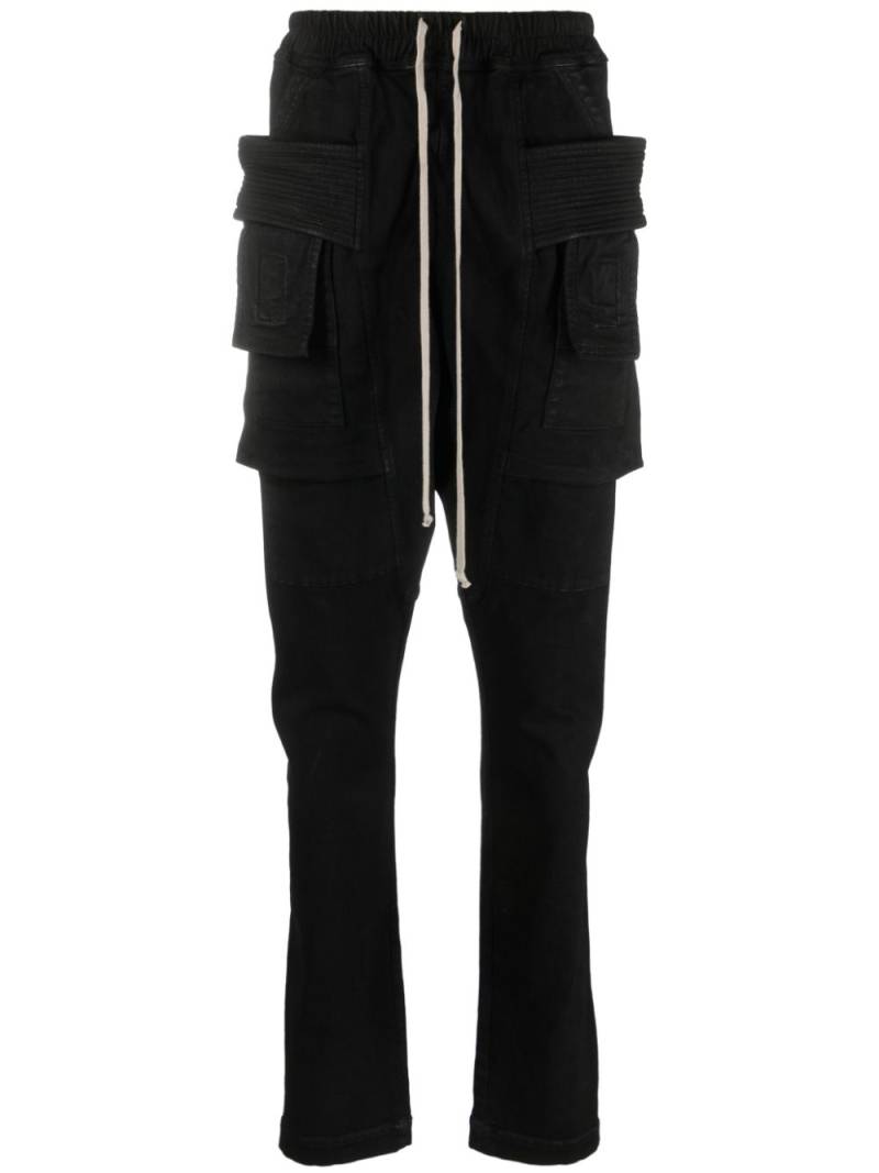 Rick Owens DRKSHDW Creatch cotton-blend cargo trousers - Black von Rick Owens DRKSHDW