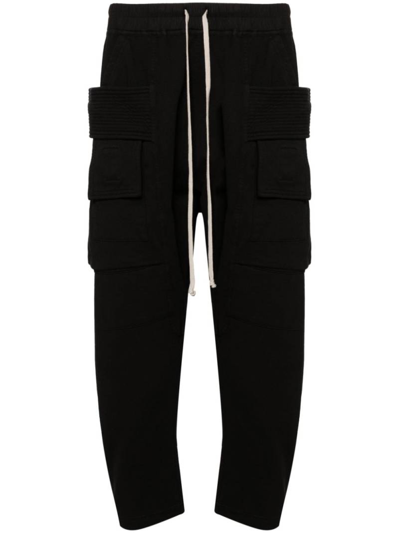 Rick Owens DRKSHDW Creatch cropped cargo track pants - Black von Rick Owens DRKSHDW