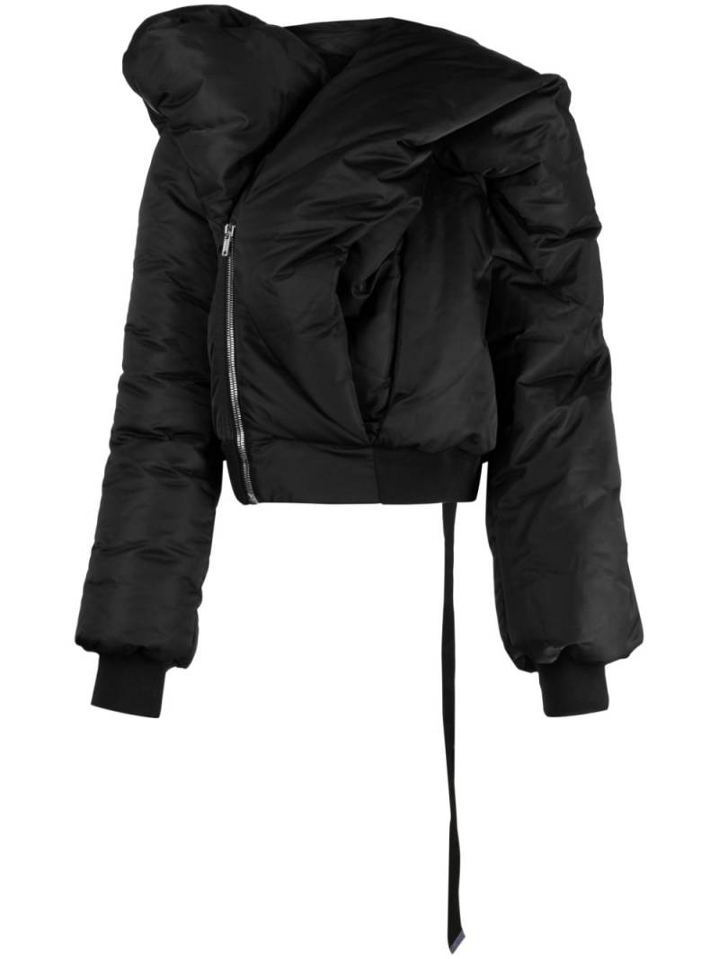 Rick Owens DRKSHDW Doll asymmetric padded bomber jacket - Black von Rick Owens DRKSHDW