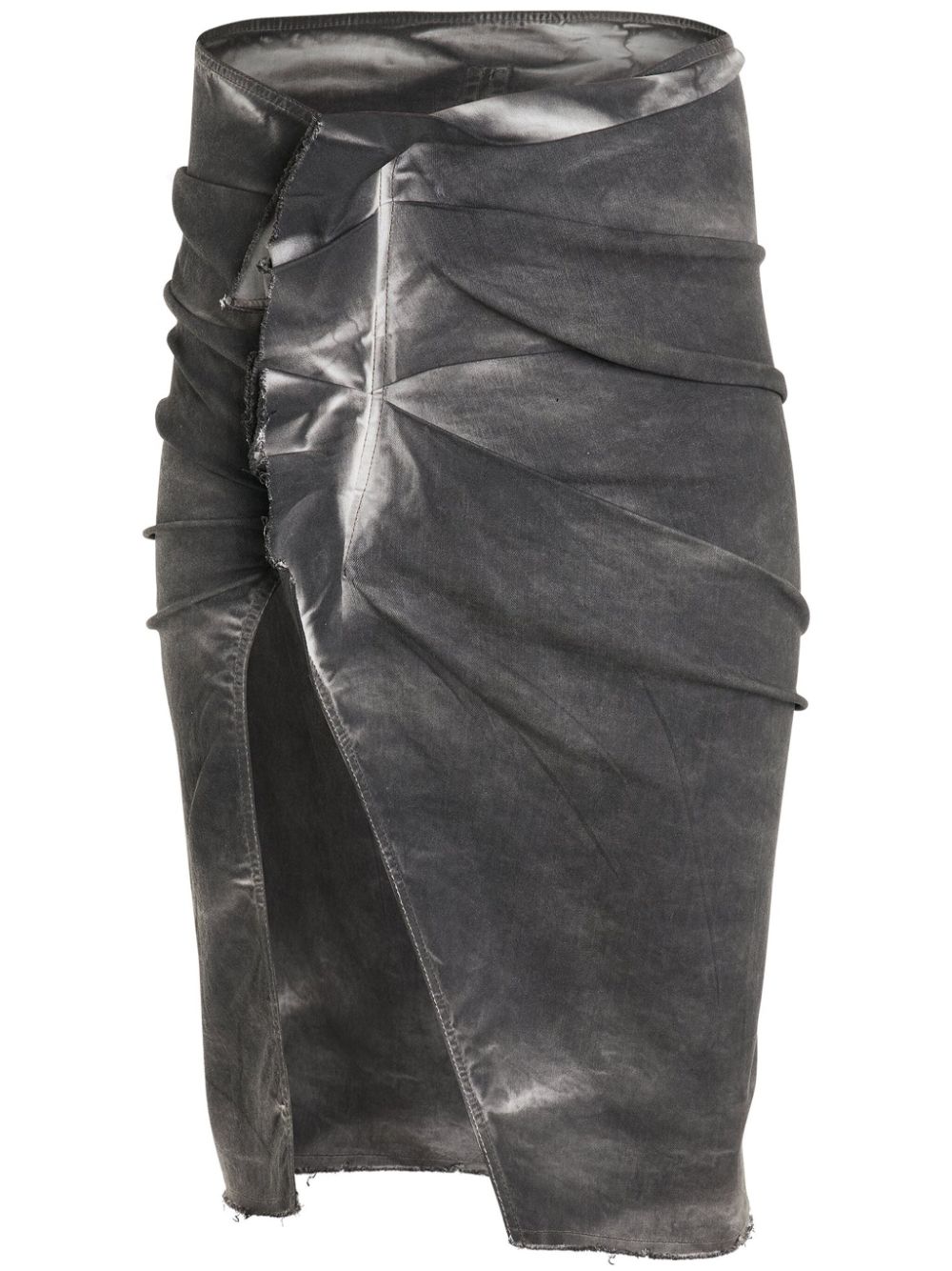 Rick Owens DRKSHDW EDFU front-slit denim skirt - Grey von Rick Owens DRKSHDW