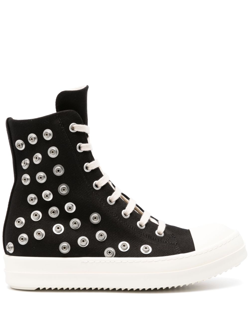 Rick Owens DRKSHDW Luxor eyelet-detailed high-top sneakers - Black von Rick Owens DRKSHDW