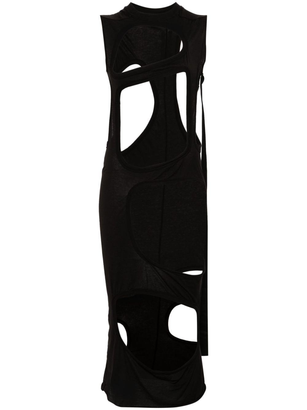 Rick Owens DRKSHDW Membrane cut-out maxi dress - Black von Rick Owens DRKSHDW