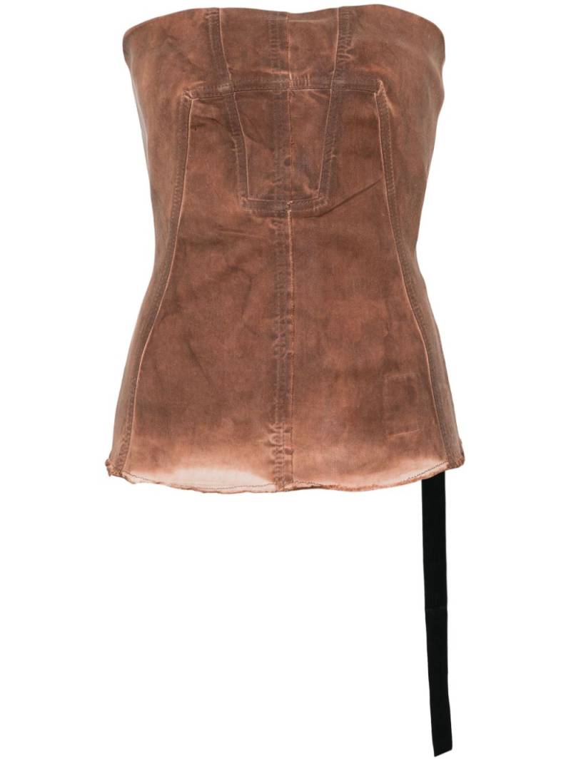 Rick Owens DRKSHDW bustier top - Brown von Rick Owens DRKSHDW