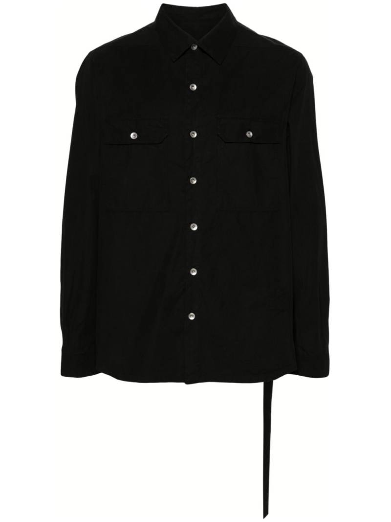 Rick Owens DRKSHDW button-up cotton shirt - Black von Rick Owens DRKSHDW