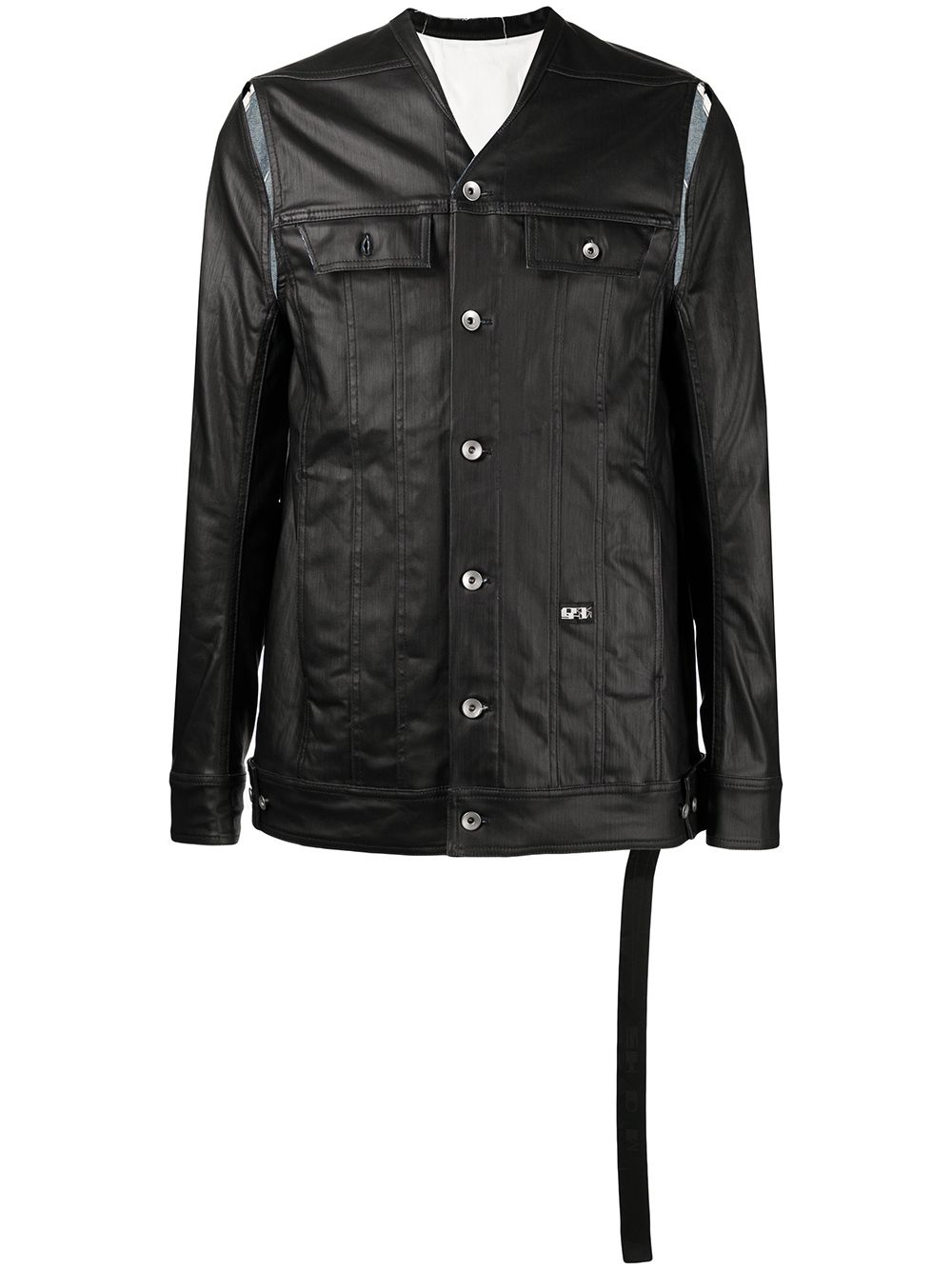 Rick Owens DRKSHDW buttoned-up leather jacket - Black von Rick Owens DRKSHDW