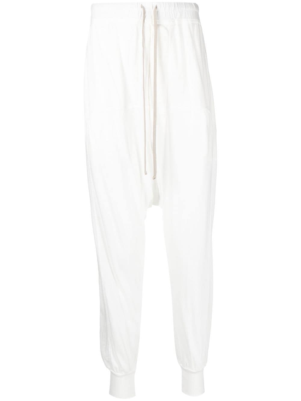 Rick Owens DRKSHDW cotton drawstring trousers - White von Rick Owens DRKSHDW