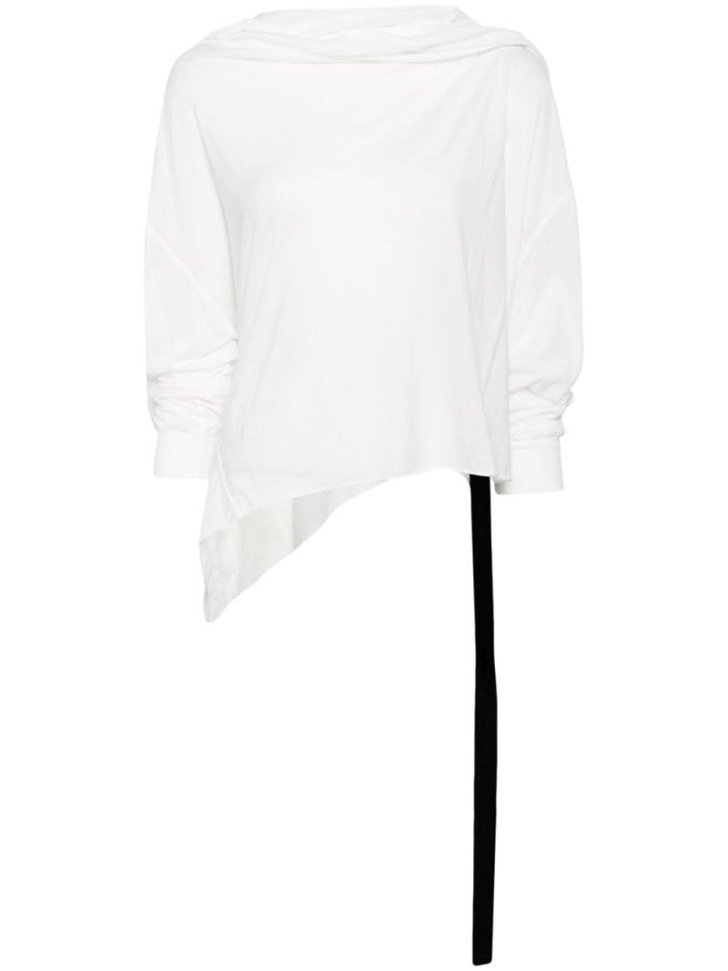 Rick Owens DRKSHDW cowl-neck cotton T-shirt - White von Rick Owens DRKSHDW