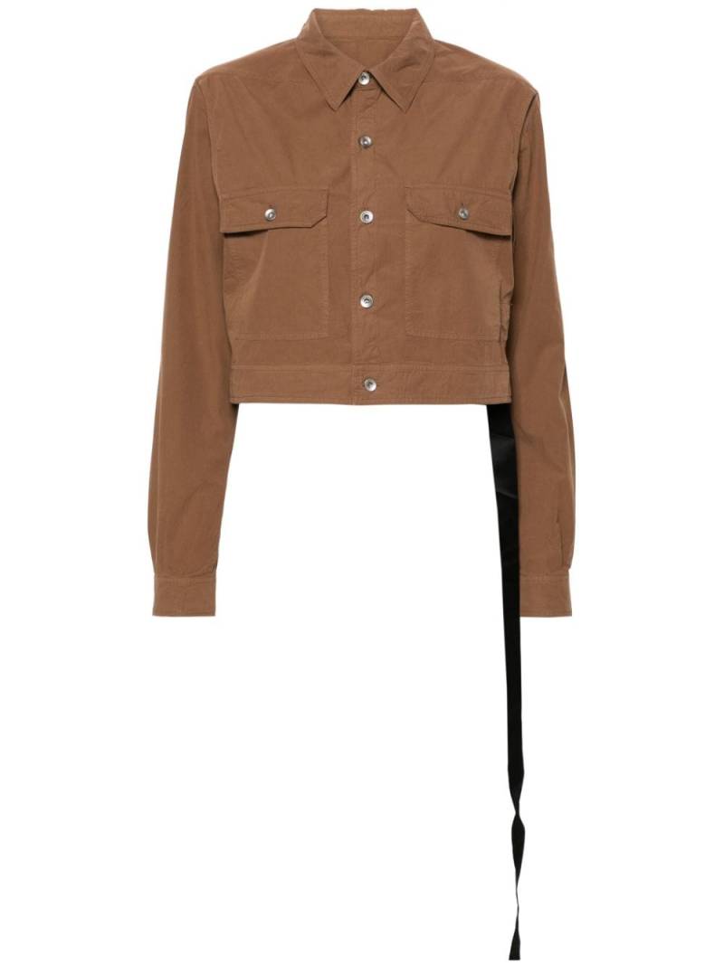 Rick Owens DRKSHDW cut-out cropped jacket - Brown von Rick Owens DRKSHDW