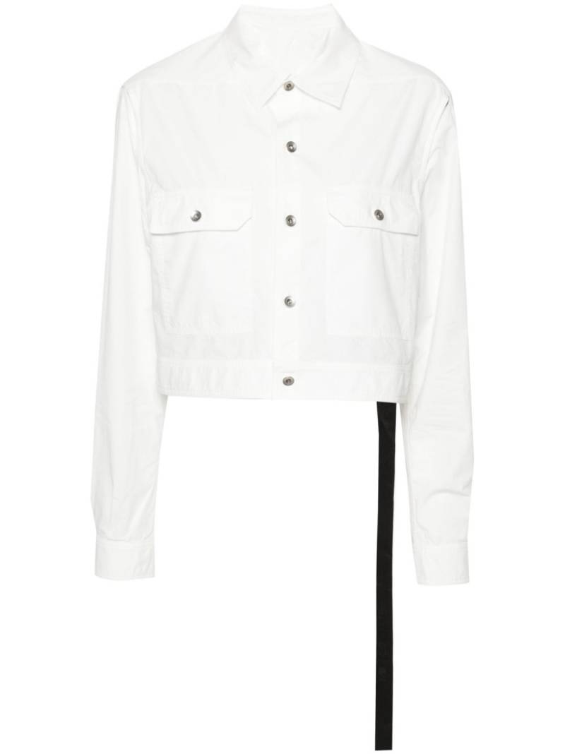 Rick Owens DRKSHDW cut-out cropped shirt - White von Rick Owens DRKSHDW