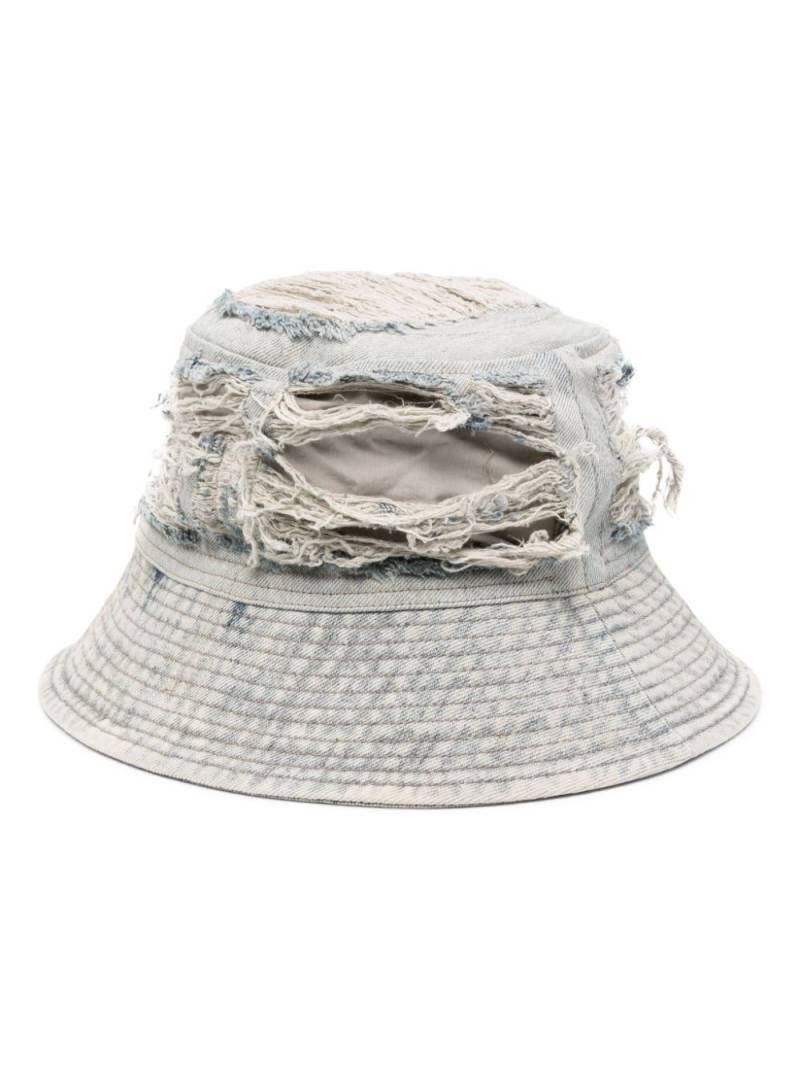 Rick Owens DRKSHDW distressed denim bucket hat - Blue von Rick Owens DRKSHDW