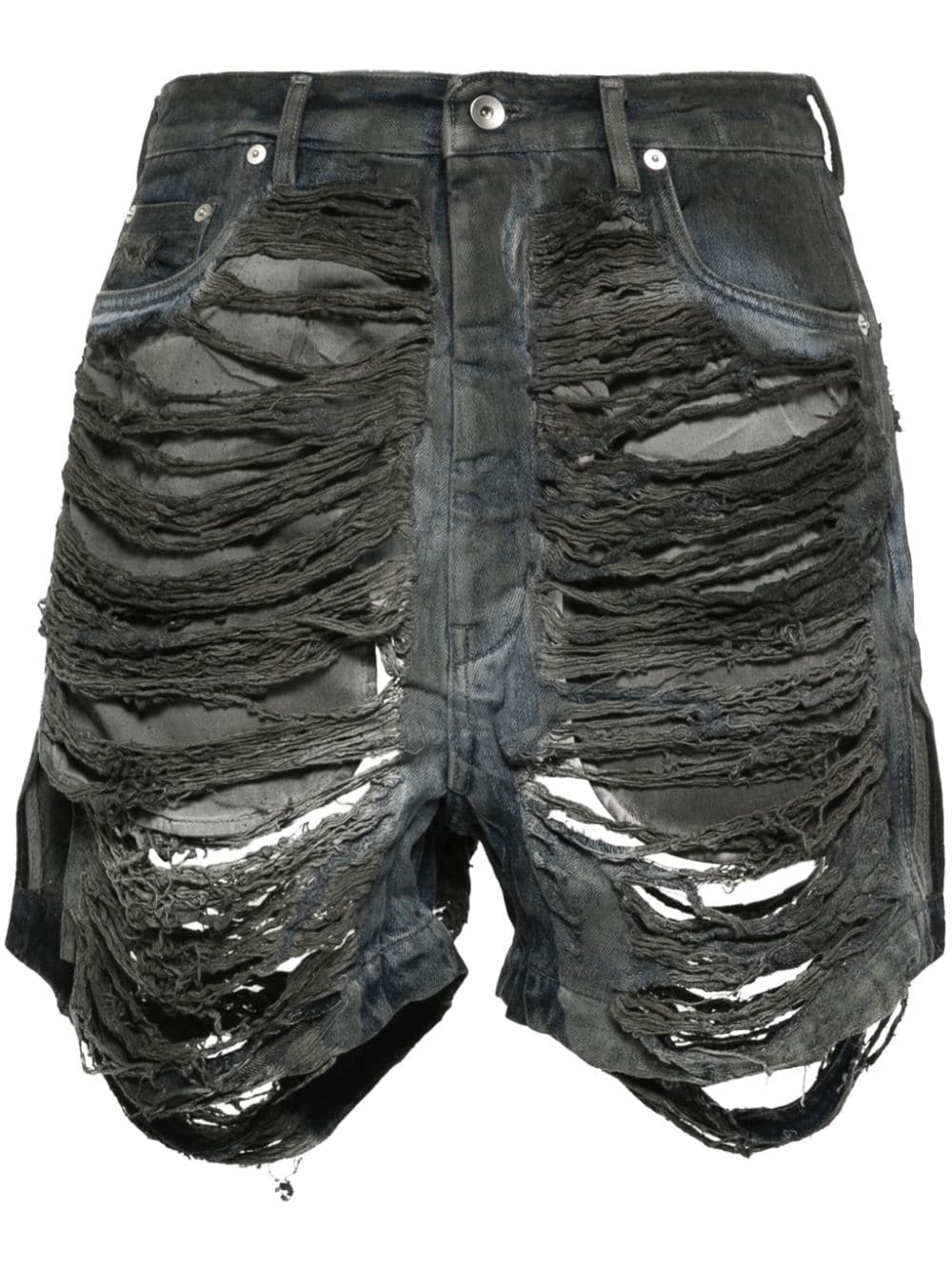 Rick Owens DRKSHDW distressed denim shorts - Grey von Rick Owens DRKSHDW