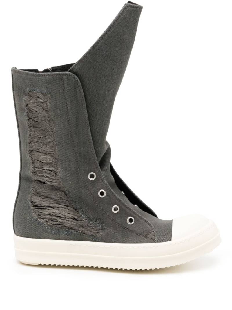 Rick Owens DRKSHDW distressed sneaker boots - Grey von Rick Owens DRKSHDW