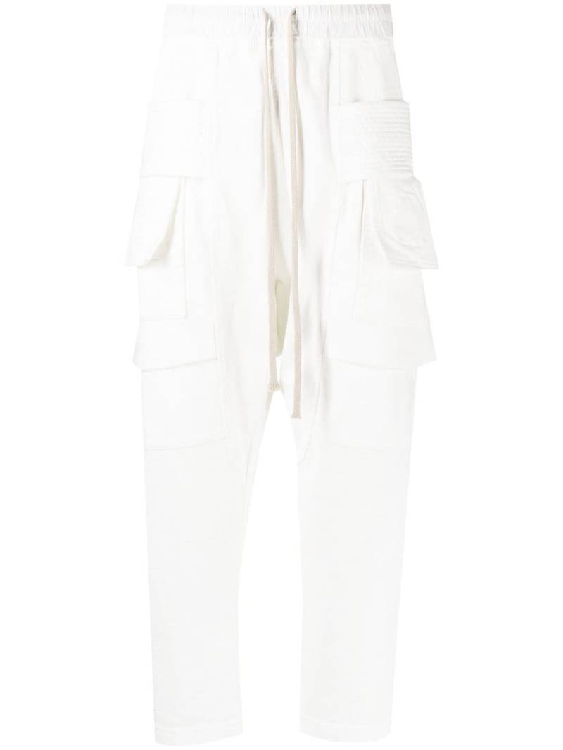 Rick Owens DRKSHDW drawstring straight-leg trousers - White von Rick Owens DRKSHDW