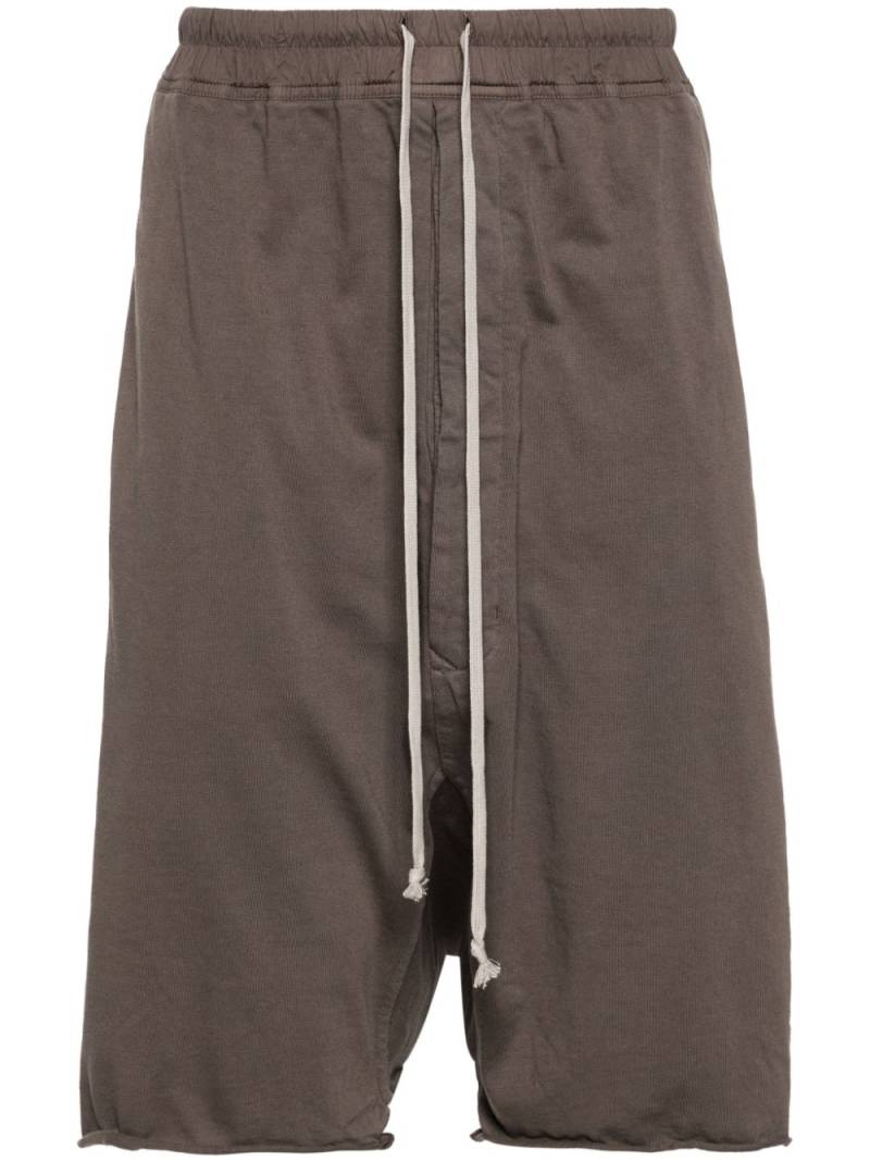 Rick Owens DRKSHDW drop-crotch cotton track shorts - Grey von Rick Owens DRKSHDW