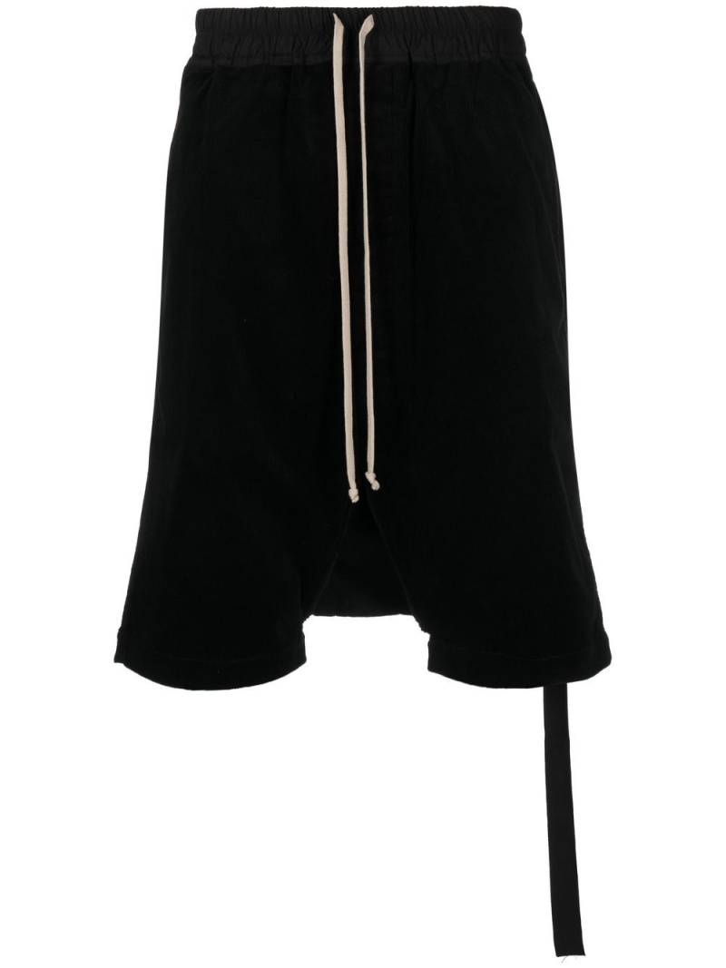 Rick Owens DRKSHDW drawstring drop-crotch shorts - Black von Rick Owens DRKSHDW