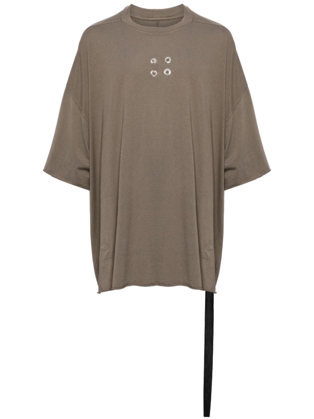 Rick Owens DRKSHDW drop-shoulder eyelet-embellished T-shirt - Grey von Rick Owens DRKSHDW