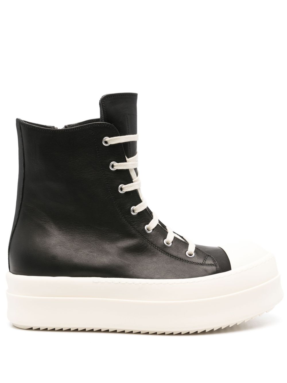 Rick Owens DRKSHDW high-top leather sneakers - Black von Rick Owens DRKSHDW