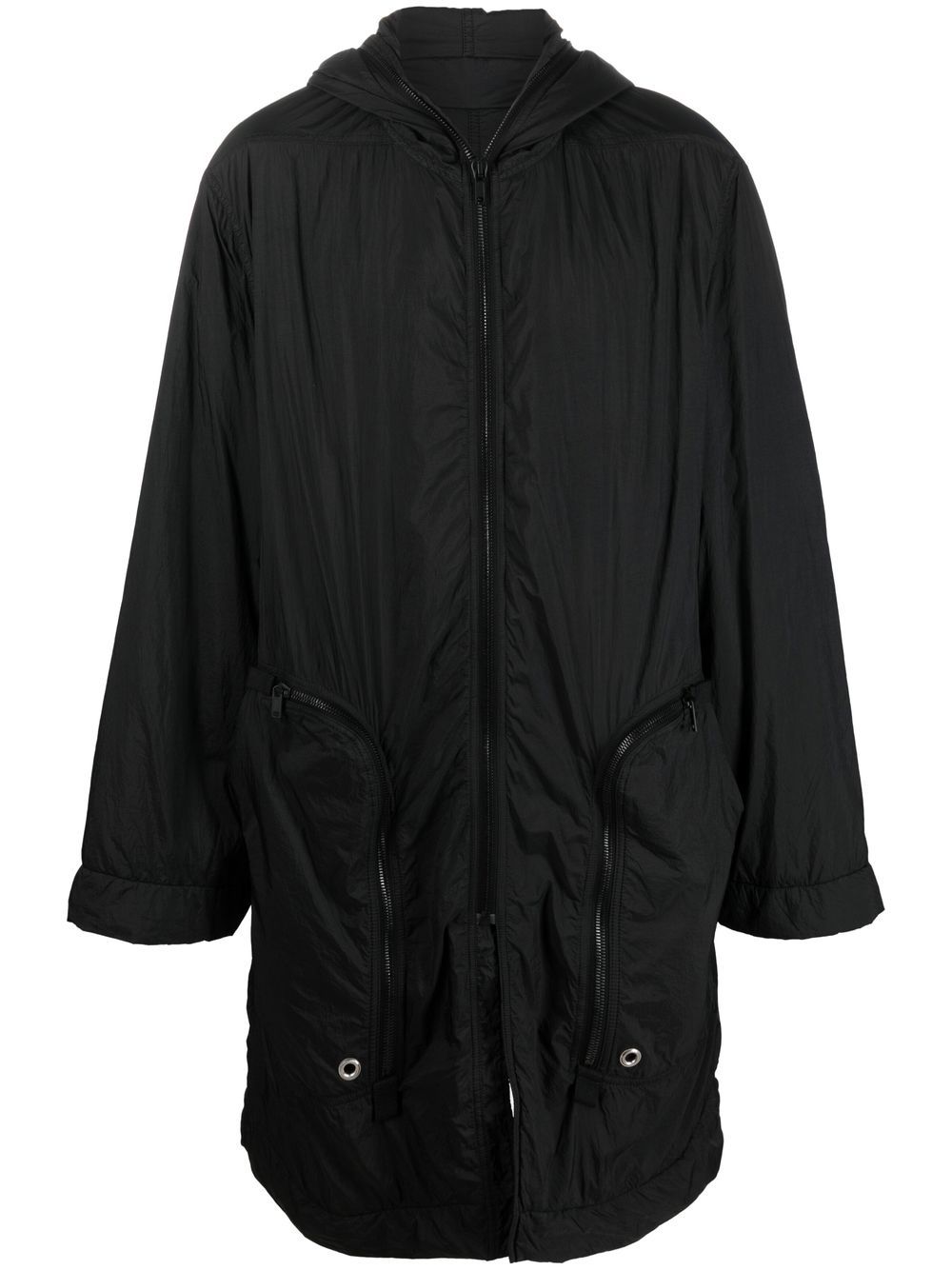 Rick Owens DRKSHDW hooded quilted coat - Black von Rick Owens DRKSHDW