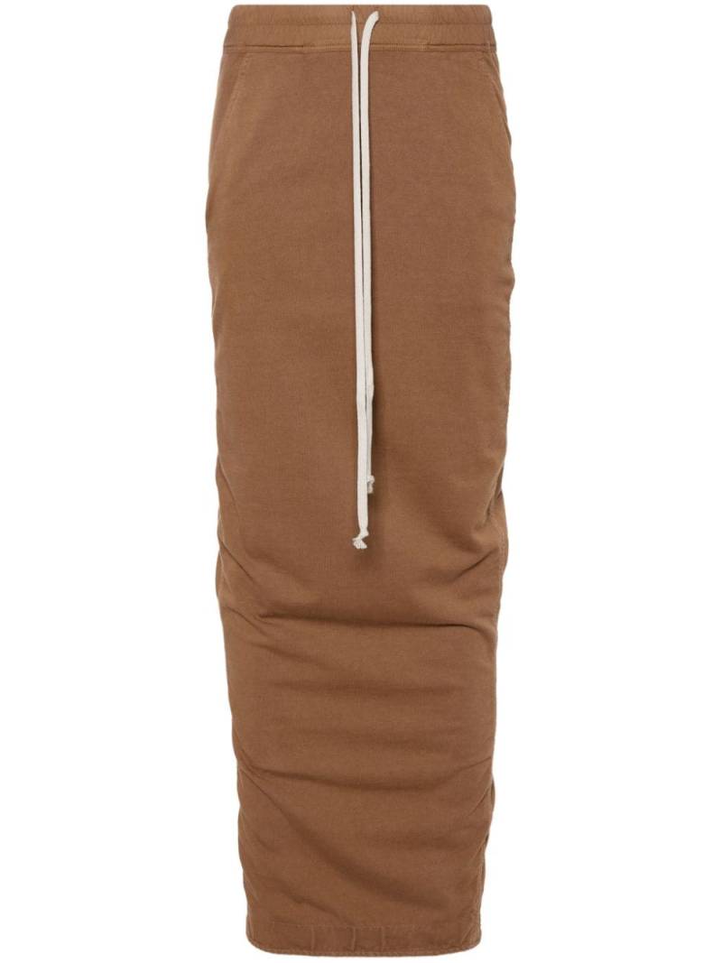 Rick Owens DRKSHDW jersey midi skirt - Brown von Rick Owens DRKSHDW