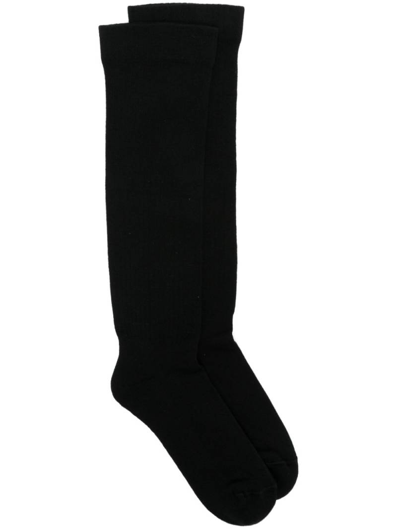 Rick Owens DRKSHDW logo-intarsia socks - Black von Rick Owens DRKSHDW