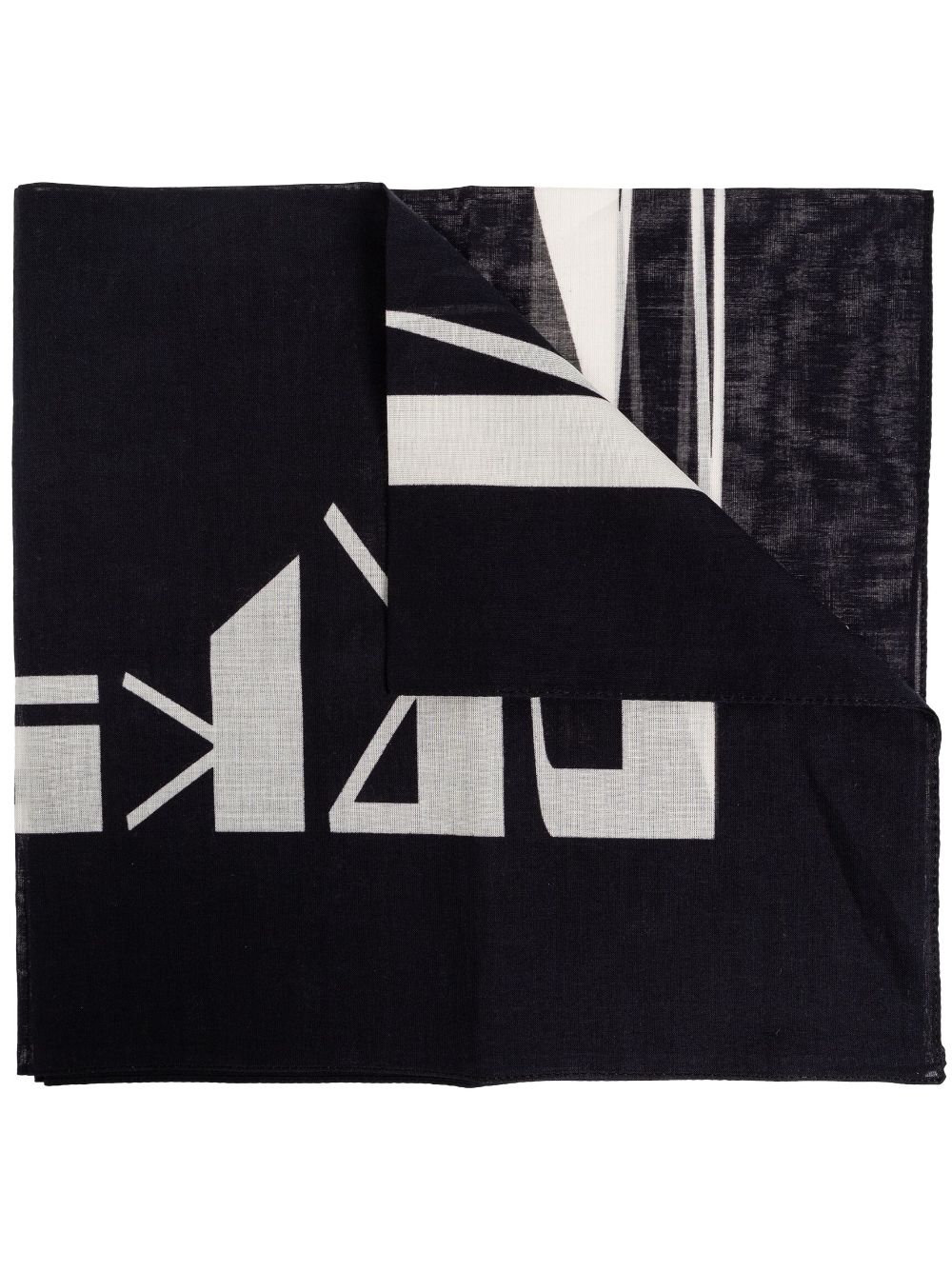 Rick Owens DRKSHDW logo-print scarf - Black von Rick Owens DRKSHDW