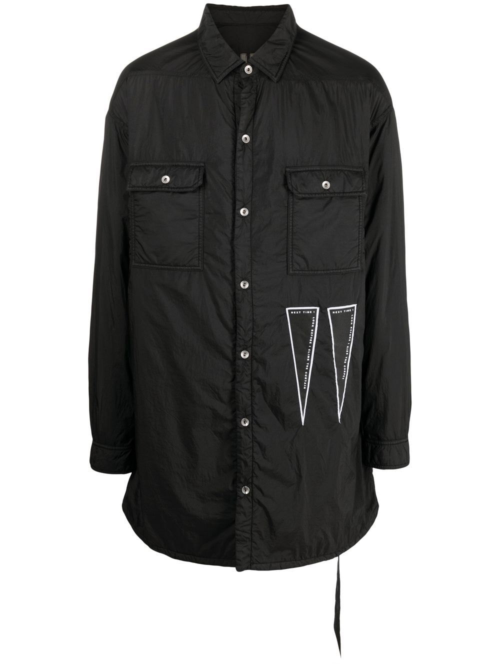 Rick Owens DRKSHDW long shirt jacket - Black von Rick Owens DRKSHDW