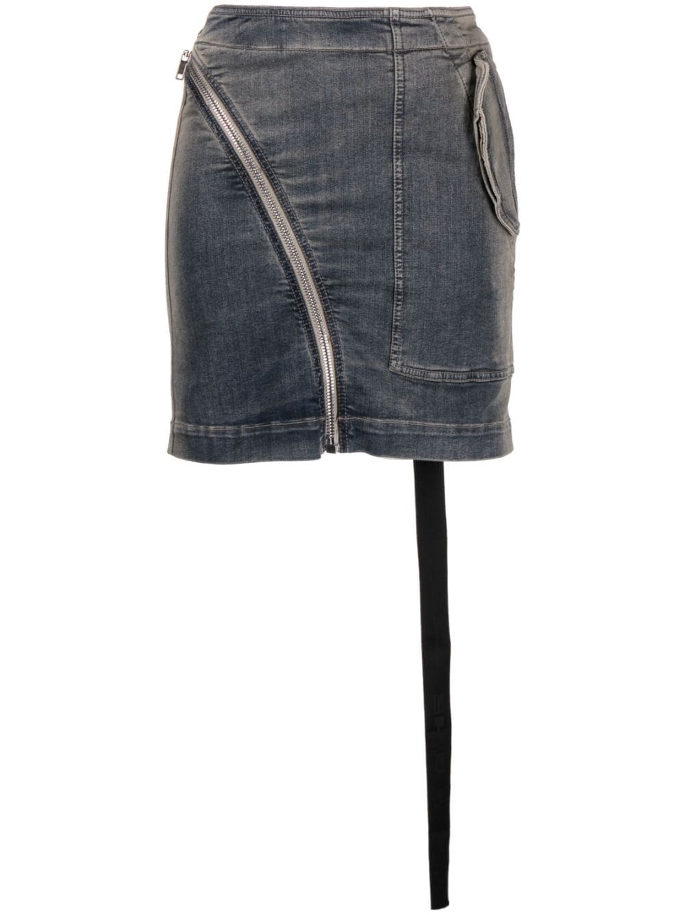 Rick Owens DRKSHDW ombré-effect denim miniskirt - Blue von Rick Owens DRKSHDW