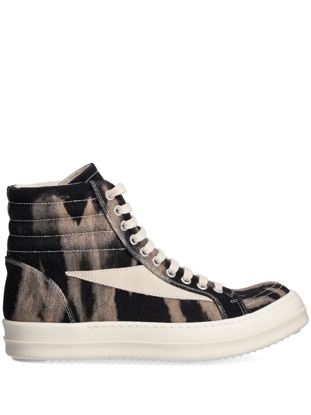 Rick Owens DRKSHDW padded high-stop sneakers - Black von Rick Owens DRKSHDW