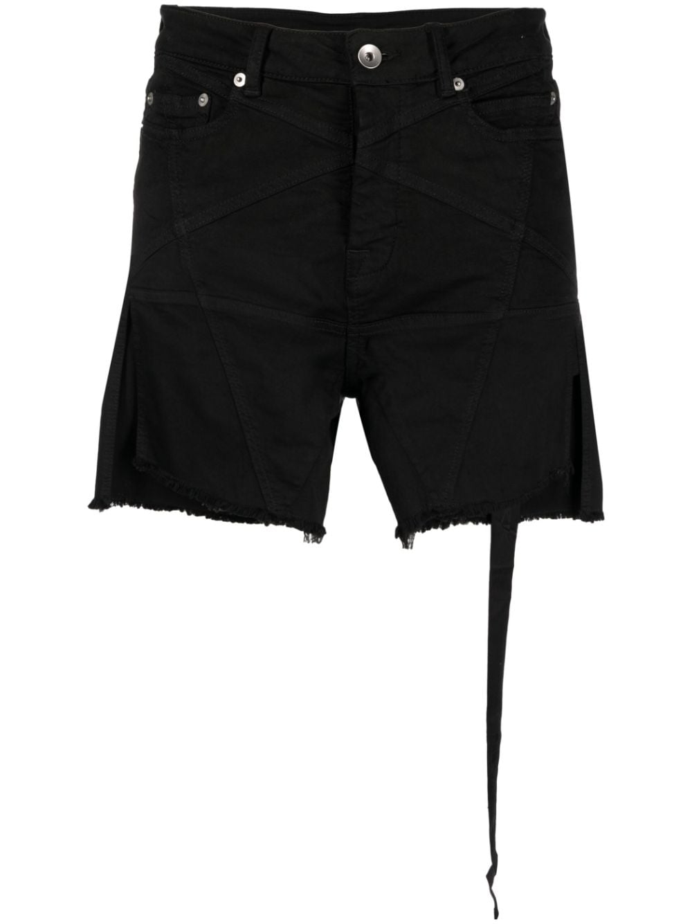 Rick Owens DRKSHDW raw-cut denim shorts - Black von Rick Owens DRKSHDW