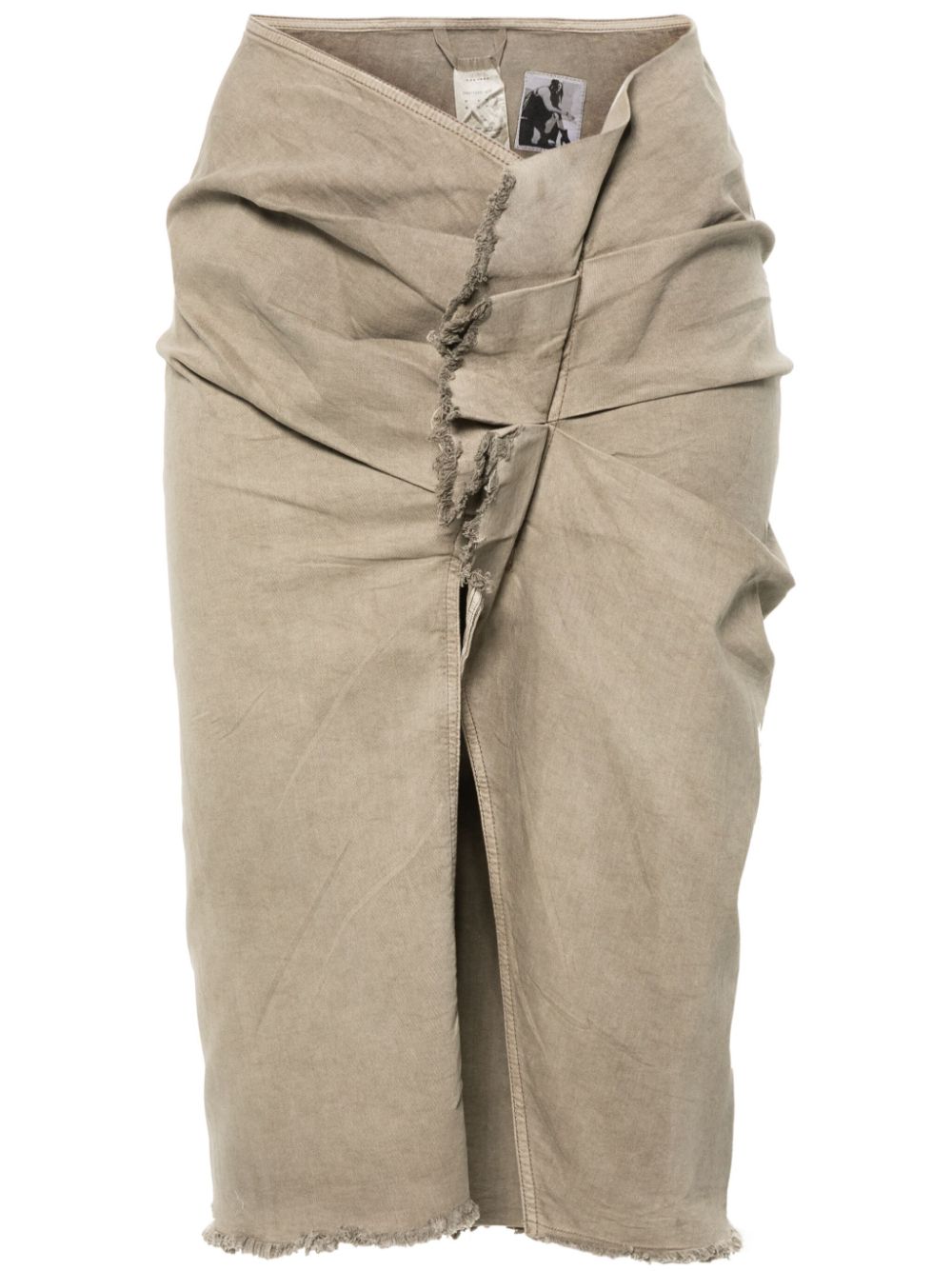 Rick Owens DRKSHDW ruffled pleated midi skirt - Grey von Rick Owens DRKSHDW