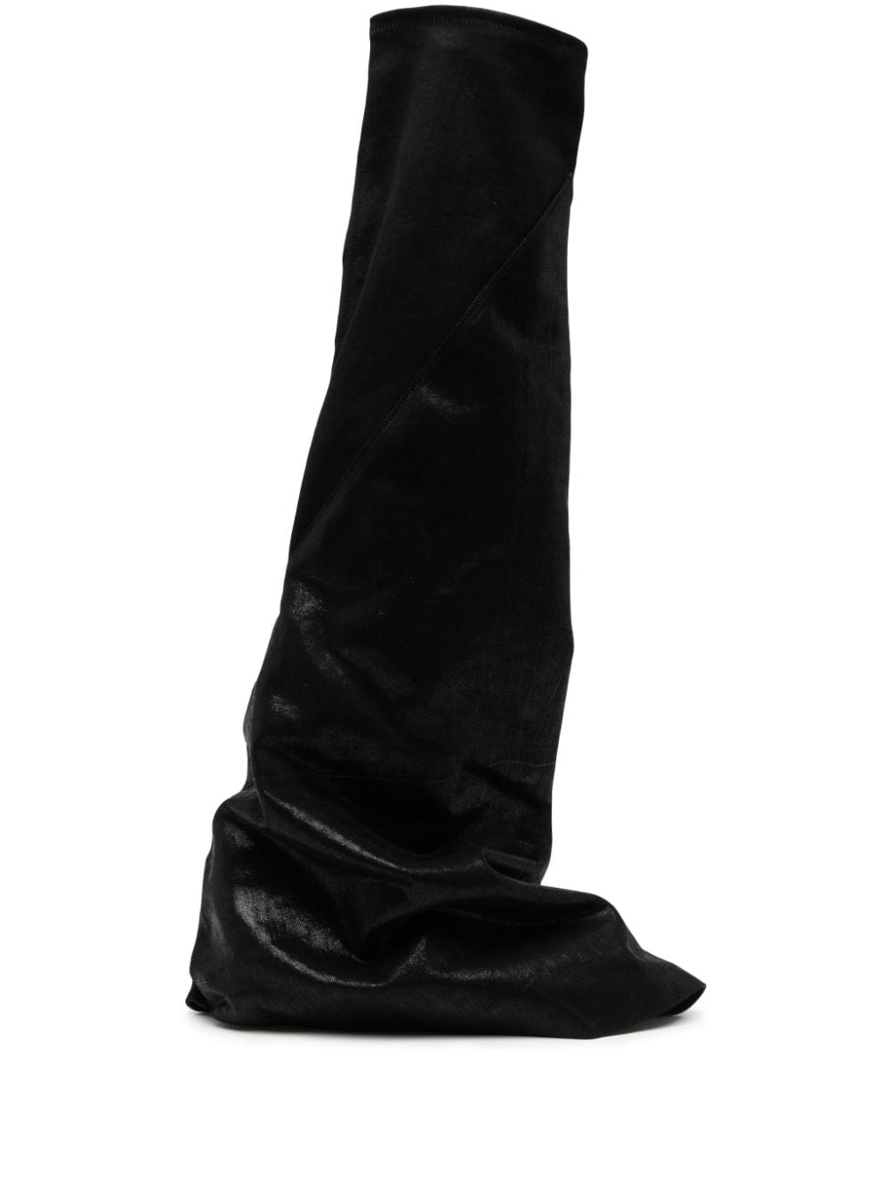 Rick Owens DRKSHDW slouchy layered knee-high boots - Black von Rick Owens DRKSHDW