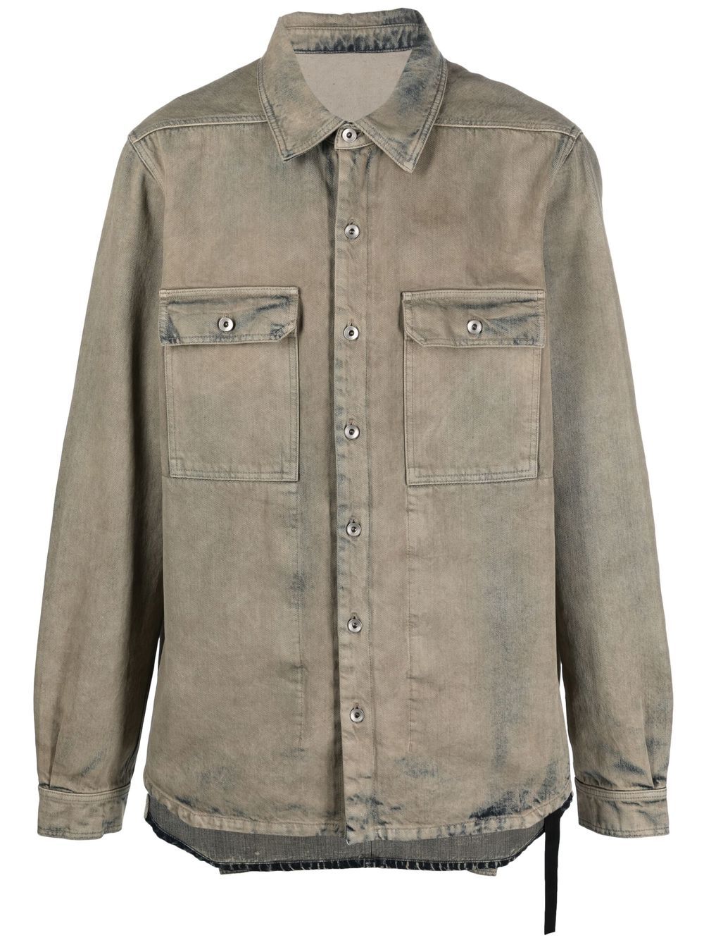 Rick Owens DRKSHDW stonewashed denim shirt - Grey von Rick Owens DRKSHDW