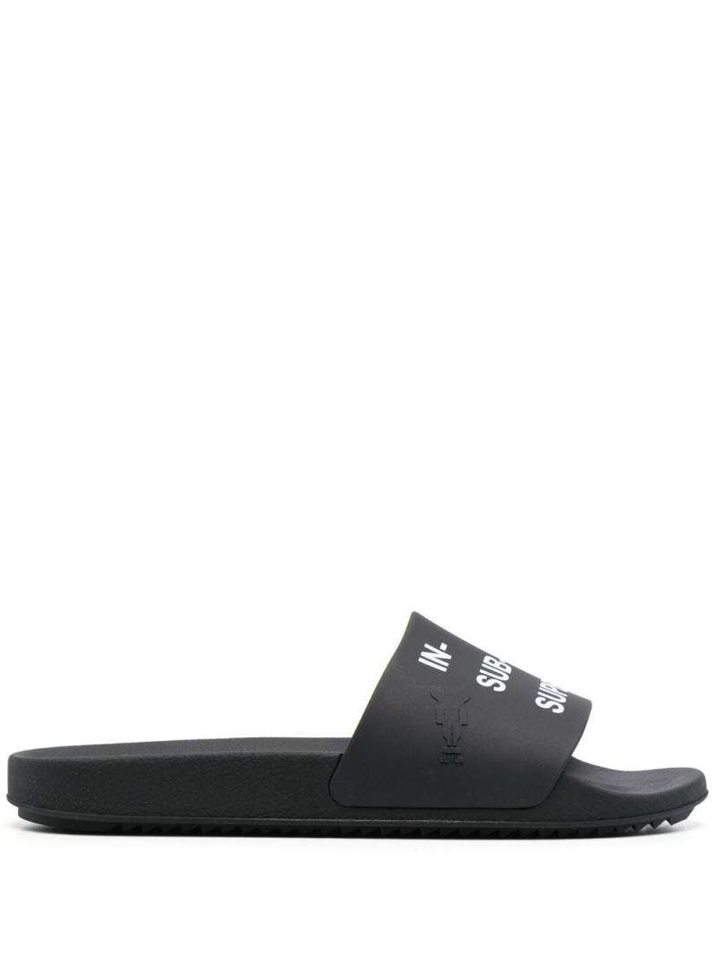 Rick Owens DRKSHDW text-print slides - Black von Rick Owens DRKSHDW