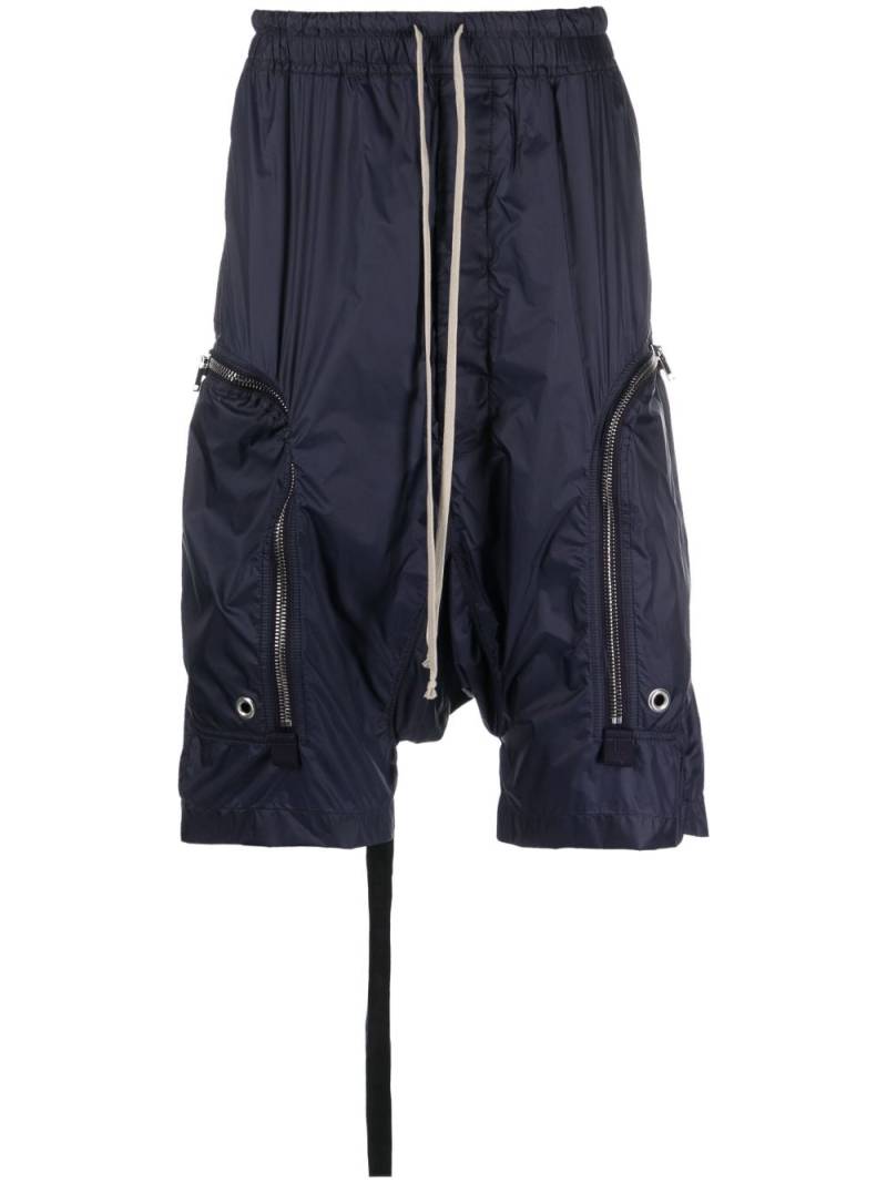 Rick Owens DRKSHDW zip-detail bermuda shorts - Blue von Rick Owens DRKSHDW