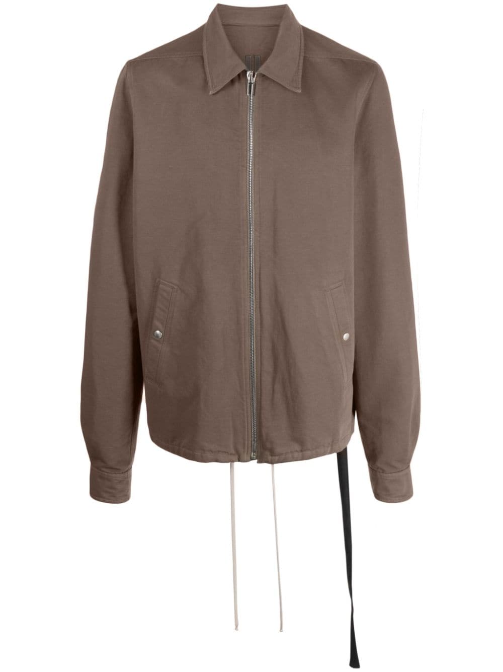 Rick Owens DRKSHDW zip-up drawstring shirt jacket - Grey von Rick Owens DRKSHDW