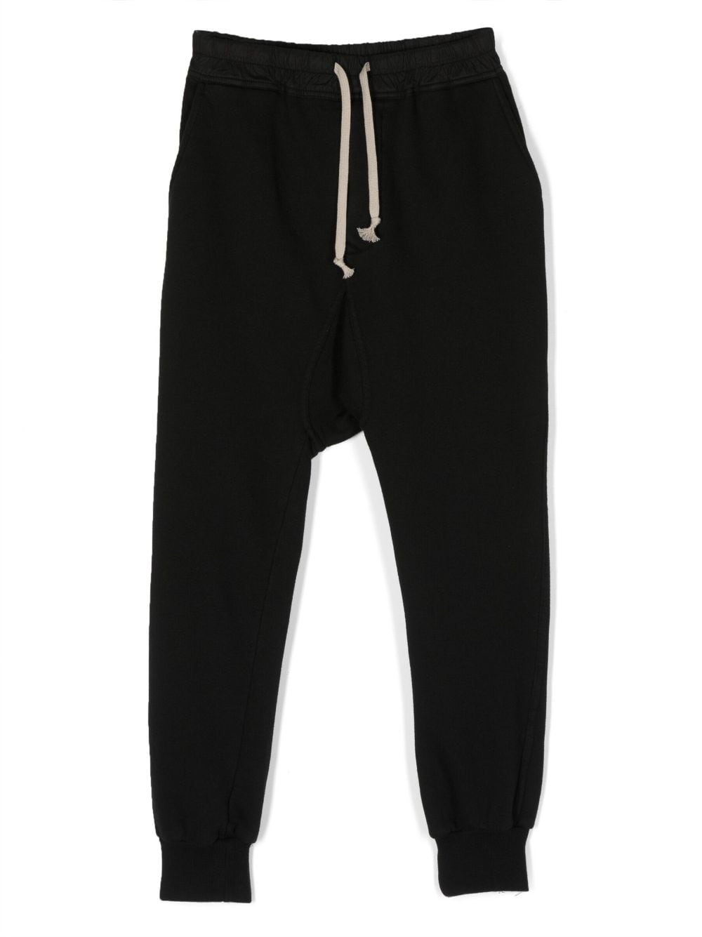 Rick Owens Kids drawstring-waist cotton track pants - Black von Rick Owens Kids