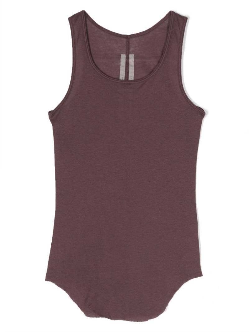 Rick Owens Kids raw-cut edge organic cotton tank top - Purple von Rick Owens Kids