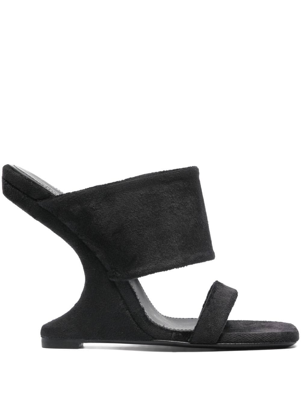 Rick Owens Lilies Luxor Cantilever 125mm wedge mules - Black von Rick Owens Lilies