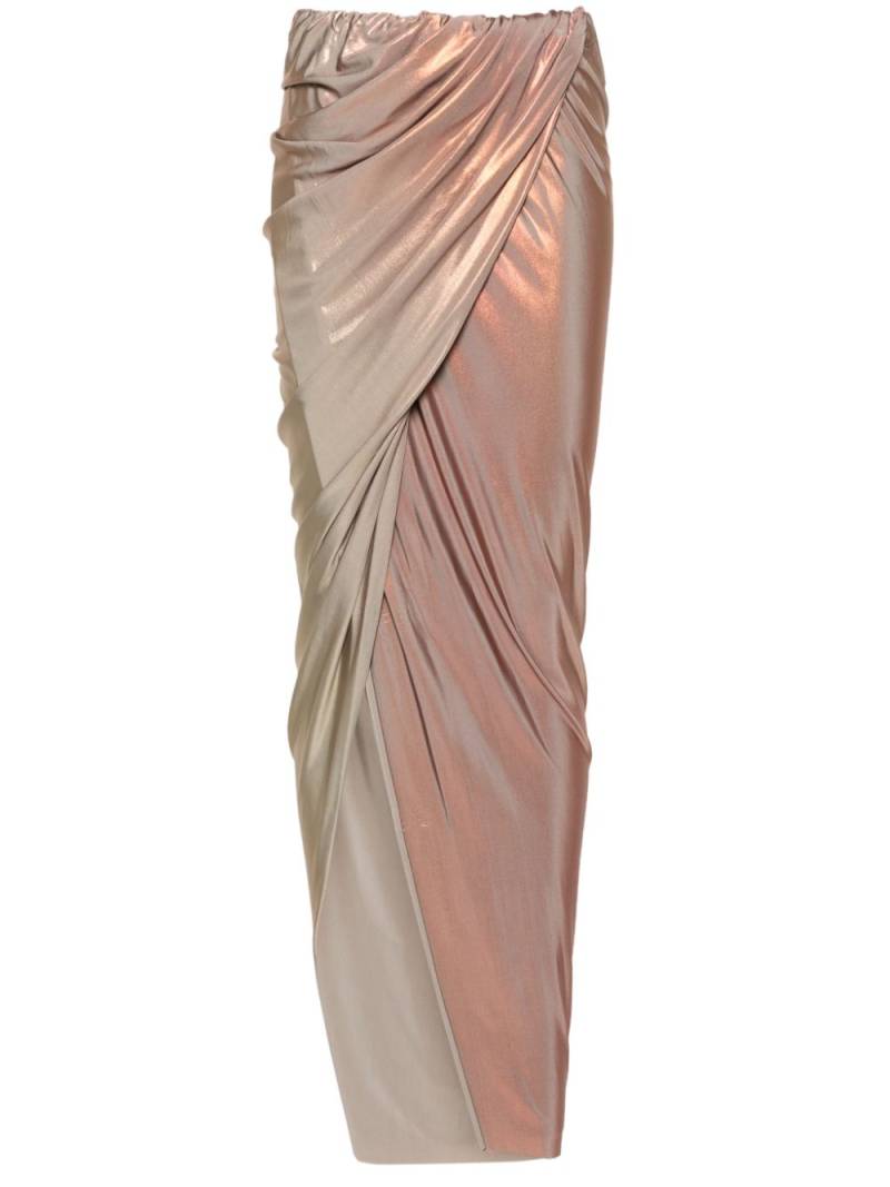 Rick Owens Lilies iridescent lamé maxi skirt - Orange von Rick Owens Lilies