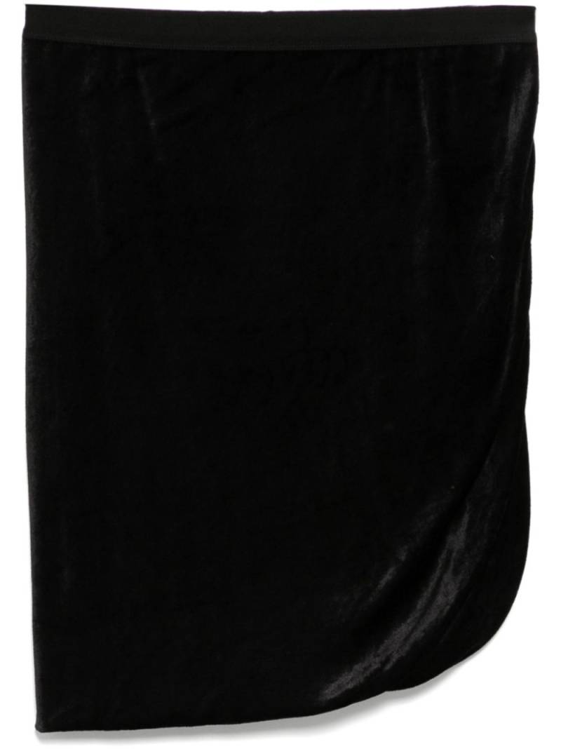 Rick Owens Lilies velvet draped skirt - Black von Rick Owens Lilies