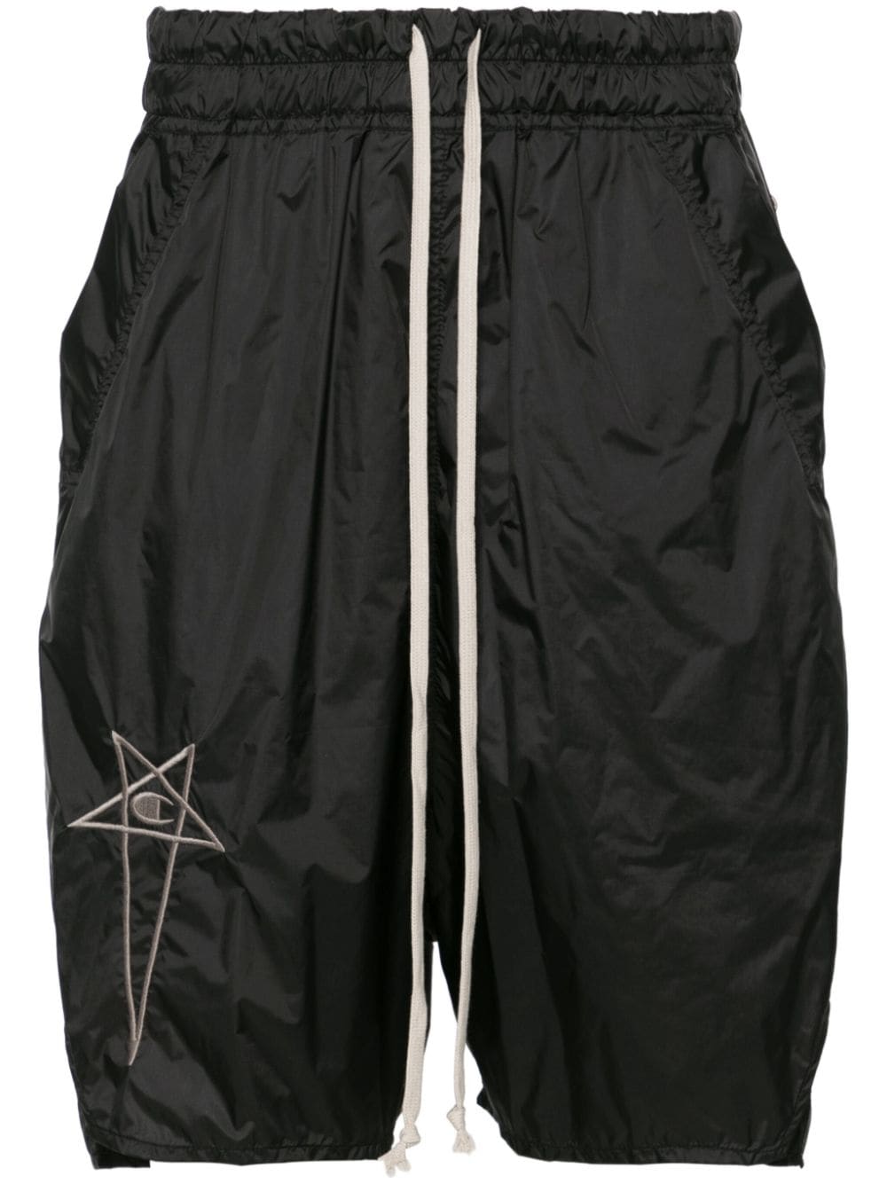 Rick Owens X Champion Beveled track shorts - Black von Rick Owens X Champion