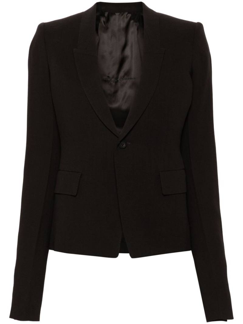 Rick Owens 60CM Soft virgin wool blazer - Black von Rick Owens