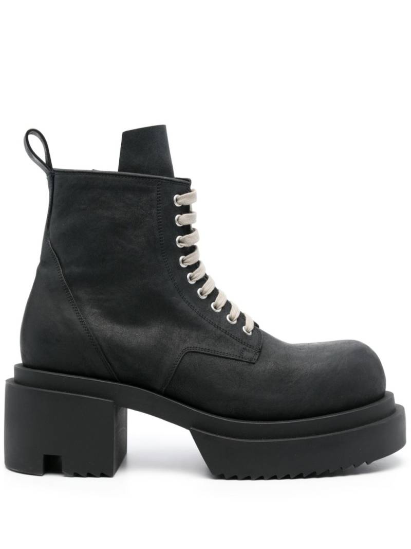 Rick Owens Low Army Bogun 80mm leather boots - Black von Rick Owens