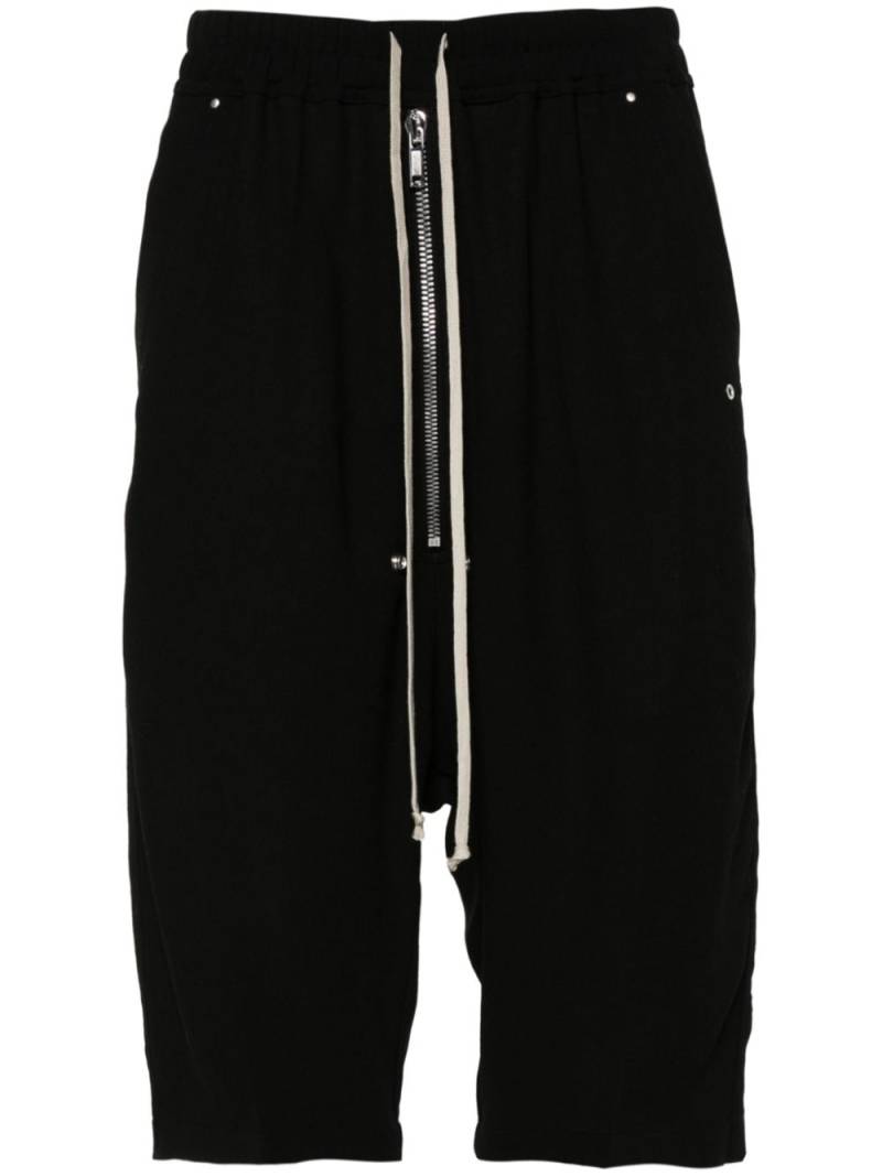 Rick Owens Bela Pods drop-crotch shorts - Black von Rick Owens