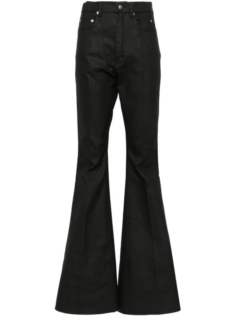 Rick Owens Bolan high-waist bootcut jeans - Black von Rick Owens