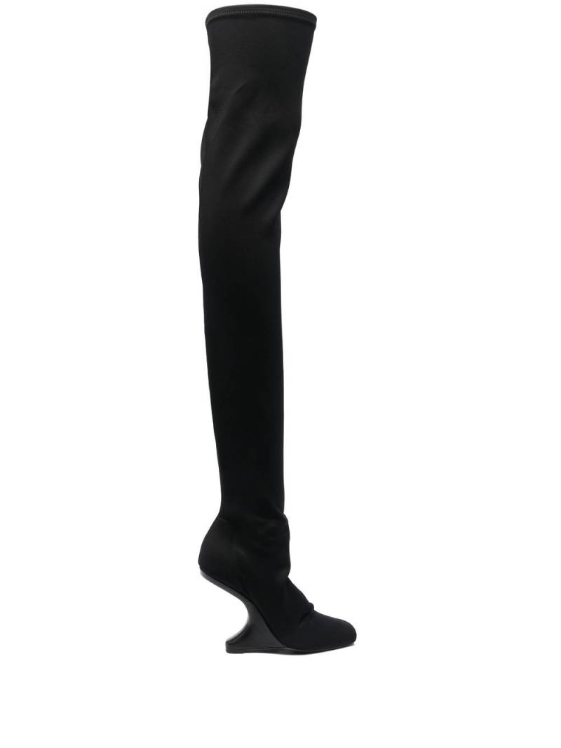 Rick Owens Lilies Cantilever 11 thigh-high boots - Black von Rick Owens Lilies